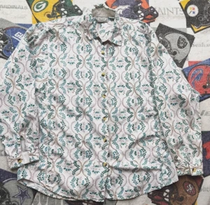 Camisa abotonada vintage años 90 estampado floral talla mediana cachemira boho grandmacore - Imagen 1 de 3