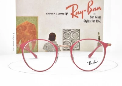 Authentic Ray-Ban Eyeglasses Round Pink Rose Gold Brand New 6378 2974 47-21-140 - Image 1 of 4