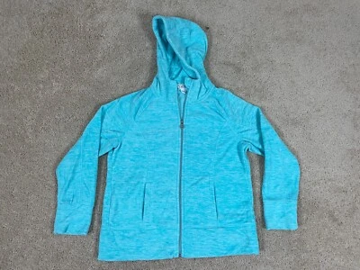Unlisted Kenneth Cole Full Zip Hooded Jacket Womens XL Fleece Athletic Fit Blue - Image 1 of 4