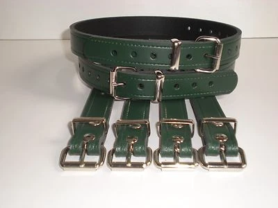 BEAU MONDE DOLLS PRAM COACH BUILT VINTAGE PRAM REAL LEATHER SUSPENSION STRAPS IN 7 COLOURS