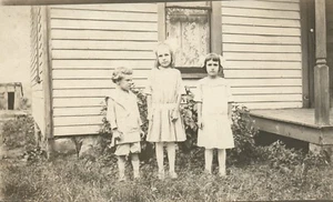 Children Young Girls Real Photo Postcard - Picture 1 of 2