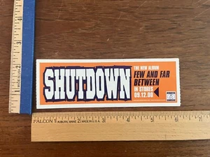 SHUTDOWN Victory Records Few And Far Between STICKER PROMO  for LP/CD - Picture 1 of 1