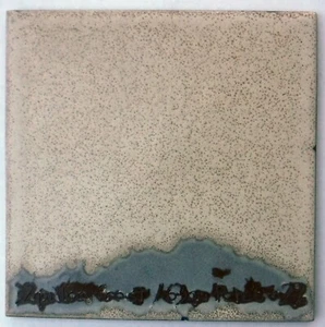 VTG One of a Kind HEATH Ceramics Tile Hoar Frost Blend Template Test 8 3/4" Tan - Picture 1 of 11