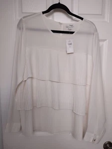 Camicetta di J.Jill Classy colore crema taglia XL PREZZO AL PUBBLICO $99 nuova con etichette - Foto 1 di 4