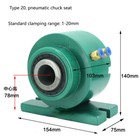 Type 20 Pneumatic Horizontal Chuck Instrument Car Chuck Quick Clamp Drilling