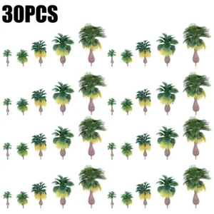 30Pcs Coconut Palm Tree Layout Model Train Palm Trees Tropical Forest Landscape - Picture 1 of 10
