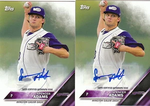 2016 Pro Debut Rookie Autogramm Auto Parallel Spencer Adams #24 White Sox - Bild 1 von 1