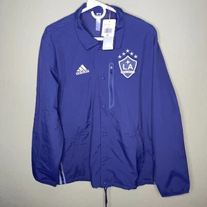 New Adidas Los Angeles Galaxy Anthem Jacket 23' HB8478 Size Medium MLS Blue - Picture 1 of 6