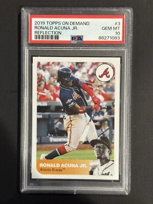 2019 Topps On Demand Reflection Ronald Acuna Jr #3 PSA 10 Gem Mint Ultra Low Pop - Image 1 of 2