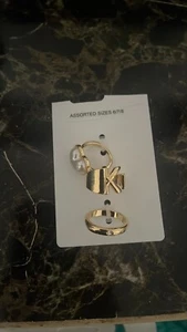 rue 21 three ring set with pearl and letter k - Picture 1 of 1