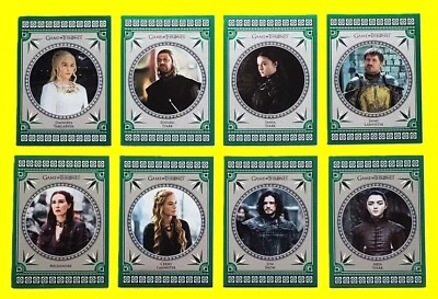 2024 Game of Thrones Legends of the Realm Emerald Parallel Complete Set 1-99 - Image 1 of 4