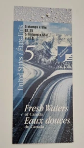 Canada 2000 Fresh Waters of Canada #1854 Booklet PANE OF 5 X.55 - Picture 1 of 2