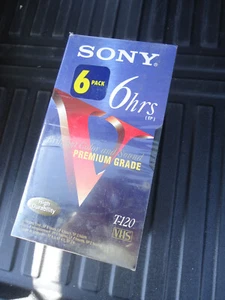 Sony VHS blank sealed video tapes group of 6 unused - Picture 1 of 3