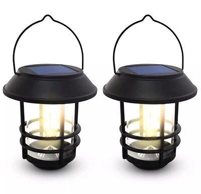 Solar Outdoor Mounted Wall Lanterns for Your Yard, Patio, or Walkway (2 Pack) Foto 1 de 4