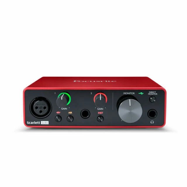 Focusrite Scarlett Solo 3rd Gen 2-Channel Pro Audio Interface - SCARLETT-SOLO-3G