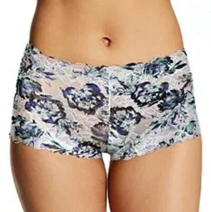 Maidenform sexy freche Spitzen-Boyshorts Höschen DMCLBS, 5 S, blau geblümt, KOSTENLOSER VERSAND - Bild 1 von 9