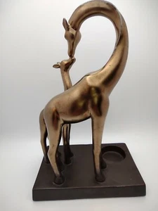 Partylite Ceramic Giraffe And Baby Majestic Figure Safari Candle Holder  - Picture 1 of 6