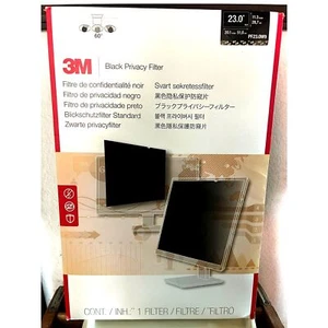 3M Black Privacy Filter Computer Screen Display Monitor 16:9 - 23" PF23.0W9 NEW! - Picture 1 of 3