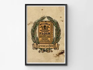Reliable Flour Art POSTER! (up to 24 x 36) - 1915 - Cookbook - Vintage - Logo - Picture 1 of 4