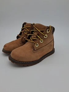 Timberland Toddler Boots Size 6 Wheat Nubuck A125Q Lace-Up Shoes - Picture 1 of 6