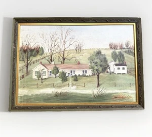 Vintage/14x20 im Rahmen/Gemälde/scheint Aquarell zu sein/hübscher Vintage Rahmen - Bild 1 von 9