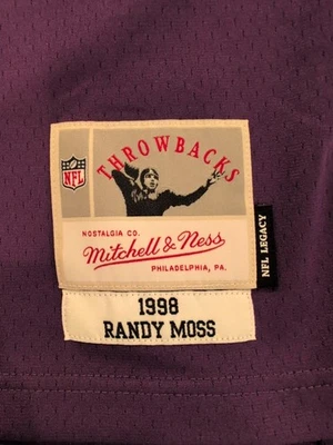 ПОДЛИННАЯ ФУТБОЛКА MITCHELL & NESS NFL MINNESOTA VIKINGS 98 РЭНДИ МОСС размер 52 - Изображение 1 из 4