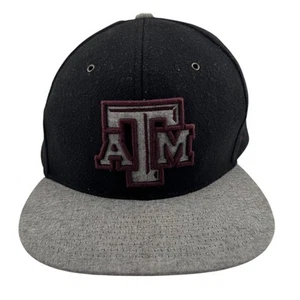 Zephyr Texas A&M Snapback Cap Black Crown Gray Brim Straight Edge Swagger - Picture 1 of 7