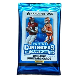 2021 PANINI CONTENDERS FOOTBALL DRAFT PICKS Sealed 6-Card Pack Chase TLaw Fields - Picture 1 of 2