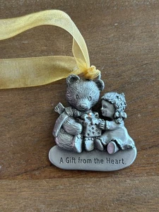 Gloria Duchin Swarovski Crystal Pewter Bear Keepsake Christmas Gift Ornament - Picture 1 of 4