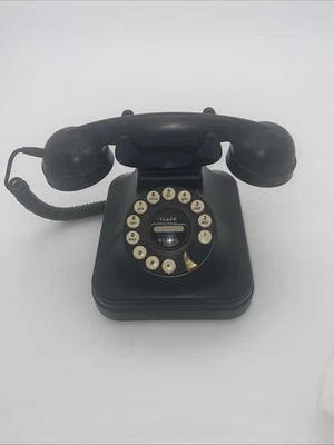 Pottery Barn NEGRO con cable GRAN TELÉFONO • Botón pulsador • Estilo giratorio retro vintage Foto 1 de 3