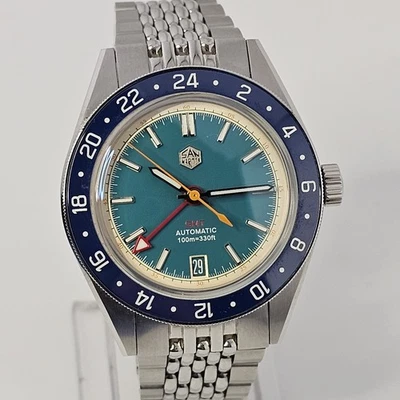 San Martin 40mm Original Design NH34 Automatic GMT Lt Blue Dial SN 0116 - Image 1 of 4