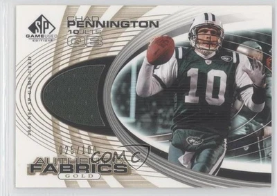 2004 SP Game Used Edition Authentic Fabrics Gold /100 Chad Pennington #AF-CP - Image 1 of 2