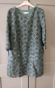 Women's Seasalt Port Gaverne Teal Floral Print Needlecord Tunic Size Uk 16 - Picture 1 of 12
