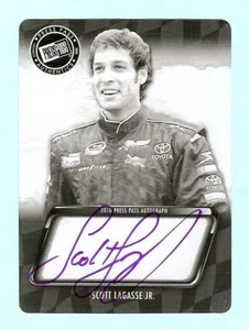 2010 PRESS PASS BLACK PRINTING PRESS PLATE AUTO AUTOGRAPH SCOTT LAGASSE JR 1/1 - Picture 1 of 2