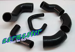 intercooler hose kit for Mitsubishi EVO 7 8 9 CT9A Black - Picture 1 of 2