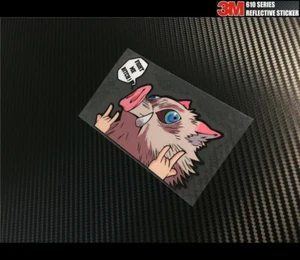 Demon Slayer INOSUKE Hashibira Peeking Anime JDM Car Reflective Sticker #D10 - Picture 1 of 3