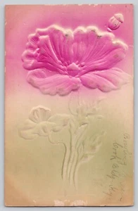 Postcard Greetings Flower Embossed - Picture 1 of 2