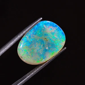 100% Natural Australian Opal Fancy Blue Fire Loose Gemstone 19X14X4 mm 7.39 Cts - Picture 1 of 3
