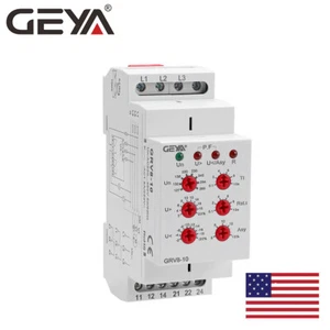 GEYA GRV8-10 Three Phase Voltage Monitoring Relay 8A/AC1 With Phase Protection - Picture 1 of 14