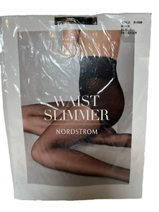 Nordstrom Waist Slimmer Black Panty Hose Sz C Sheer Toe 8158B - Picture 1 of 7