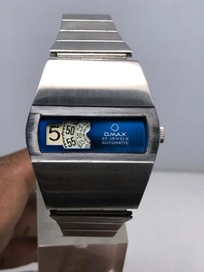 Vintage Omax Jumping Hour Automatic 25 Jewels Men's Wristwatch - Picture 1 of 12