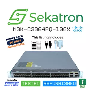 ♻️ Cisco Nexus N3K-C3064PQ-10GX 3064 64-Port 10G Ethernet Switch⚡Fast Ship - Picture 1 of 2