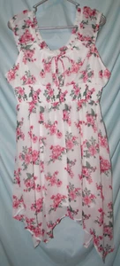 NWT No Boundaries Red Floral Scoop Neck Sleeveless Sheath Dress Juniors XL - Picture 1 of 12