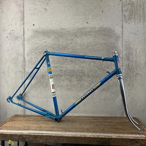 Vintage Peugeot Frame Set Aztec 57 cm Record Du Monde Blue France 120 mm Bike A3 - Picture 1 of 19