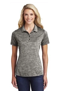 Sport-Tek LST590 Ladies 100% Polyester PosiCharge Electric Heather Polo Shirt - Picture 1 of 10