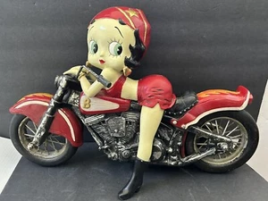 RARE VINTAGE BETTY BOOP ON MOTORCYCLE FIGURE..20" LONG - Picture 1 of 12