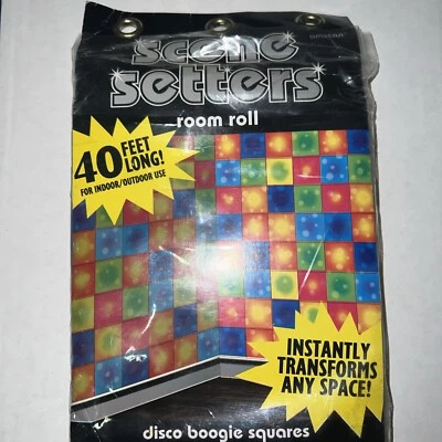 Disco Fever 70's Scene Setter Room Transformation Roll  4ftx40ft Roll New! - Image 1 of 4