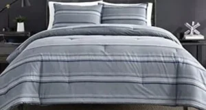 Nautica Eastbury King Comforter 3 Piece Set Twill Reversible Striped New - Picture 1 of 7