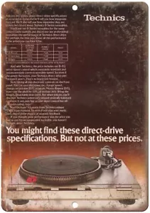 Technics D1 Giradischi Annuncio Riproduzione Vintage Insegna Metallo D124 - Foto 1 di 2