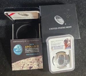 2019 S Apollo 11 50th Anniv 1 Dollar NGC PF70 Ultra Cameo with OGP. T5454 - Picture 1 of 6